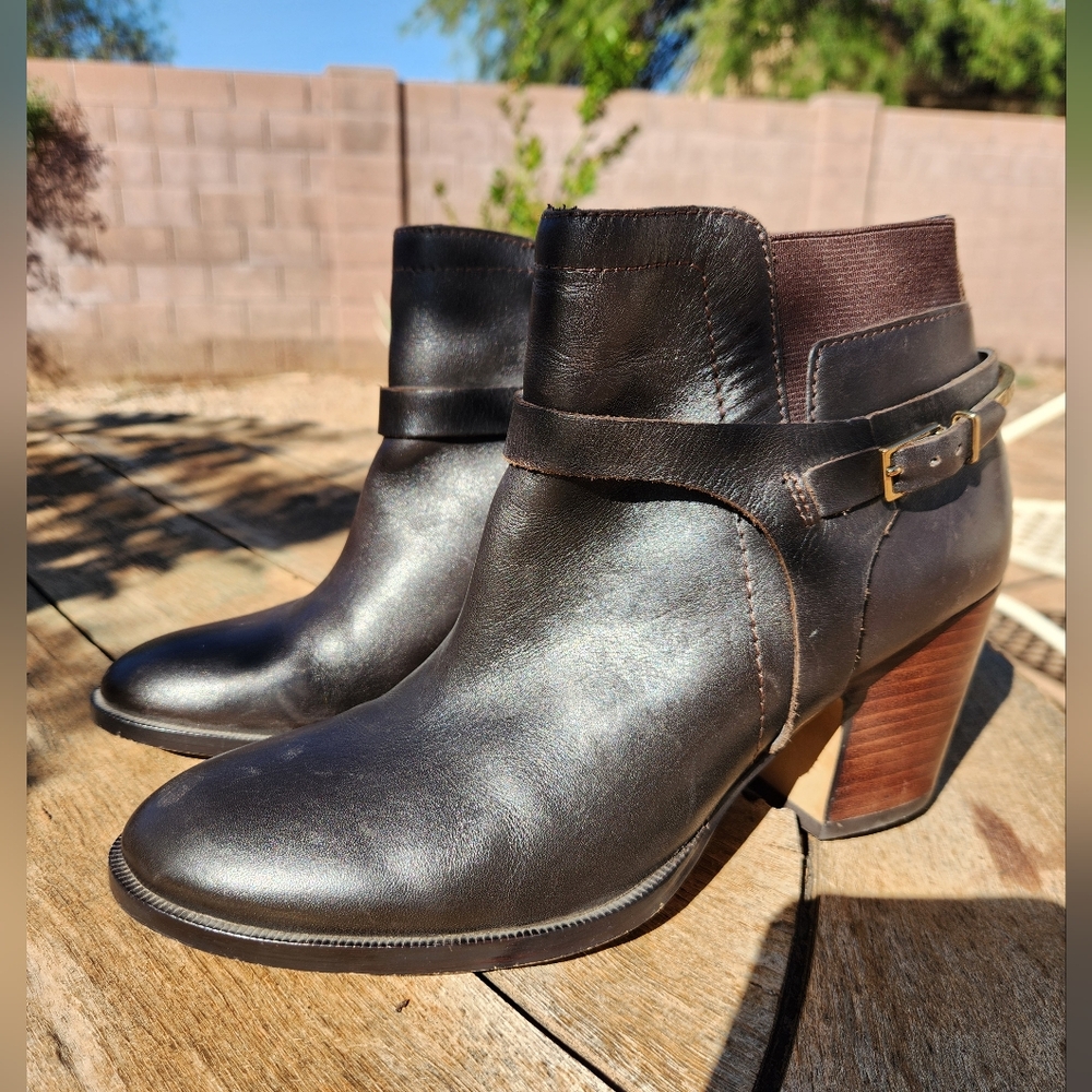 Ivanka Trump Brown Leather Booties
